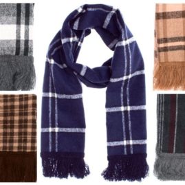 Scarf Collections Plaid Acrylic Scarf & Shawl Collection For Unisex